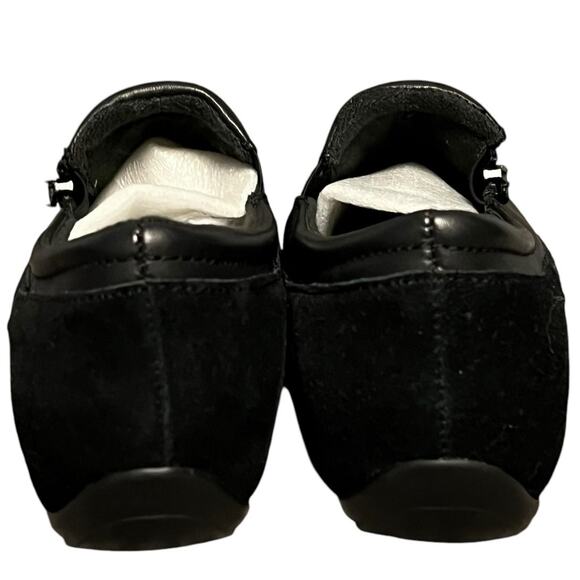 Jasmin Comfort Shoes Womens 8M Black Soft Suede Leather Alaina Slip On Loafers - Picture 9 of 14